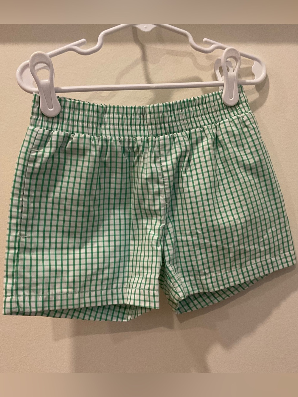 TBBC NWOT Sheffield short - boys 5 - Kiswah Kelly green windowpane